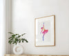 Sunset Dancer Ballerina Watercolor Art Print