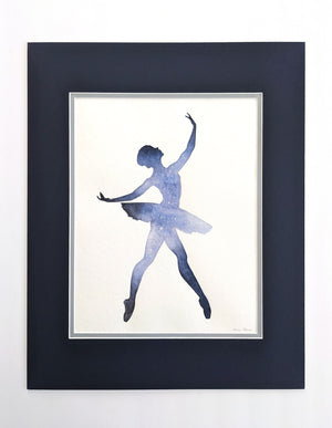 Night Sky Dancer Ballerina Original Watercolor Painting