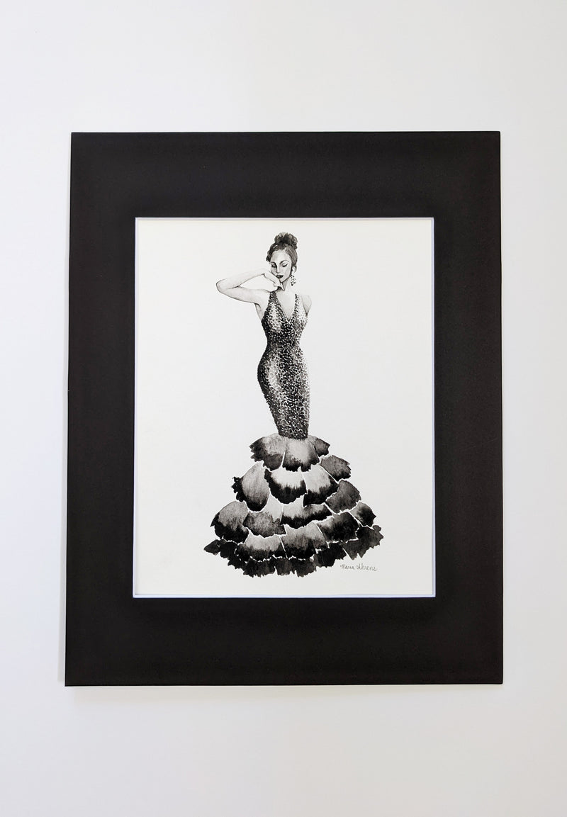 Mermaid Dress Original Watercolor Painting Fashion Illustration Maria Ahrens Mermaid Dress Original Watercolor Painting Fashion Illustration Maria Ahrens