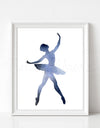 Night Sky Ballerina Watercolor Art Print