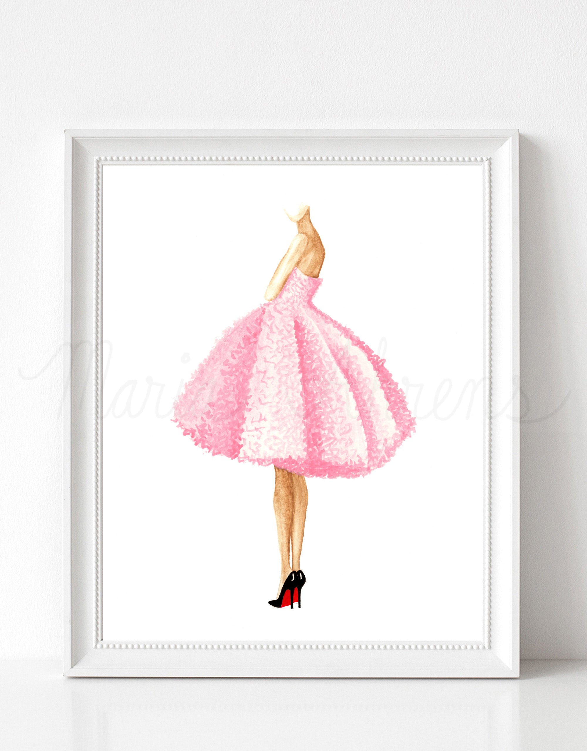 painted pink dress Hand Painted Dress, Ball Gown, Prom Dress, Long Formal Dress, Colorful Dress, Floral Maxi Dress, Sleeveless Dress, Formal Dress Evening Gown